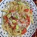 猫のミイヤ's cooksnap of when they made トマト・たらこ・イカの和風冷製パスタ.