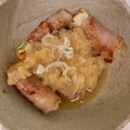課長の土日's cooksnap of when they made 厚揚げ豚ばら肉巻き☆おろしポン酢がけ.