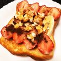 そらいろ猫's cooksnap of when they made ♡苺とバナナのカカオトースト♡.