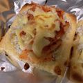 67luna's cooksnap of when they made 油揚げdeおつまみキムチーズピザ.