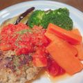 ykskitchen's cooksnap of when they made 洋食屋の味♫トマトデミ煮込みハンバーグ.