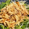 szkbleu's cooksnap of when they made ロメインレタス添えエリンギ、榎バター醤油.