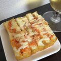 miya47's cooksnap of when they made トースターで簡単♪キムチ厚揚げサンド.
