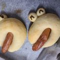 ちょこホイップ926's cooksnap of when they made ワニのほうれん草入りウインナーパン.