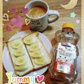 海理ママ's cooksnap of when they made はちみつバターのバナナトースト.