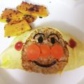 hiromi0610's cooksnap of when they made アンパンマンオムライスのお誕生日キャラ弁.