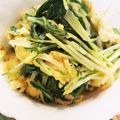 ゆるмαмα's cooksnap of when they made 水菜と卵のピリ辛炒め.