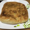 波打ち際風呂's cooksnap of when they made 厚焼きフォカッチャ～バジル＆チーズ～.