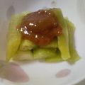 やしゅう's cooksnap of when they made レンジで簡単☆冷やしナスの梅タレがけ.