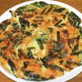 vabochan's cooksnap of when they made ニラとチーズのチヂミ☆.