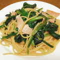 vabochan's cooksnap of when they made 簡単♪ほうれんそうとベーコンの和風パスタ.