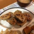 peanut32m's cooksnap of when they made 大葉香る【蓮根のひき肉はさみ焼き】.