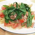 hitocchi's cooksnap of when they made トマトとツナと大葉の冷製パスタ.