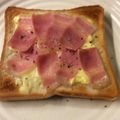 ベティ３'s cooksnap of when they made ＃ベーコンチーズマヨトースト.