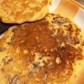 m posi's cooksnap of when they made 飲み残しのビールでふわふわホットケーキ.