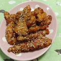 赤い電話's cooksnap of when they made 鶏むね肉のスティックから揚げ甘辛タレ和え.