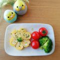 Newチヨコっと♪'s cooksnap of when they made お花の✿だし巻きたまご焼き✿.