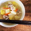 カズ形33's cooksnap of when they made 豚肉と白菜の塩にんにくスープ.