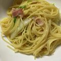 ☆ともよレシピ☆'s cooksnap of when they made 白菜と厚切りベーコンのクリームパスタ.