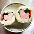maiko〜's cooksnap of when they made ♡が可愛いお魚ソーセージのくるくるサンド.