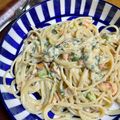 梅茶づけ's cooksnap of when they made サーモンとキノコのクリームうどん.