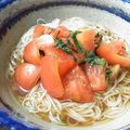 gakky's cooksnap of when they made 今日のおそうめん：トマトサラダのせ.