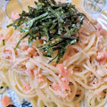 ぷらむ♪'s cooksnap of when they made ☆鮭フレークで簡単！マヨパスタ☆.