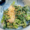 どあら1994's cooksnap of when they made しいたけと春菊のゴマみそマヨ香り和え.