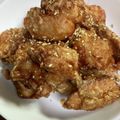 junko220's cooksnap of when they made 【居酒屋】❀甘辛タレの手羽先唐揚げ❀.