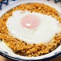 きゃん♡ママ's cooksnap of when they made チキンラーメンの卵　詳しく.