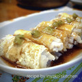 inyako's cooksnap of when they made 大根と鶏ささみの油揚げ巻き蒸し.