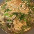 ♡ちょも♡'s cooksnap of when they made 生姜でポカポカ！とろ〜り白菜卵スープ.