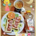 海理ママ's cooksnap of when they made ウインナートースト.