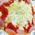 rinsoumama's cooksnap of when they made HBで失敗したパンをリメイクしたピザ！.