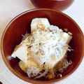 かわゆう1211's cooksnap of when they made 生姜・しらす・粉チーズの温やっこ◎.