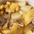 にゃにゃん16's cooksnap of when they made ほっこり！大根と豚コマとおあげさんの煮物.