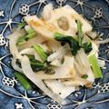 風民tomomi's cooksnap of when they made 絶妙な味♡小松菜と蓮根の梅おかかあえ.
