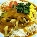 YUKIにゃん★'s cooksnap of when they made ◎きのこたっぷり☆韓国風そうめん◎.