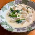 まねけんだ's cooksnap of when they made 大根とほうれん草のクリームスープ.