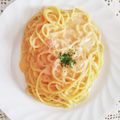 ☆☆moka☆☆'s cooksnap of when they made めんたいこのカルボナーラ.