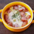 minam．'s cooksnap of when they made 超簡単☆レンジでズボラな玉子ウインナー☆.