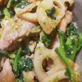 mitinee's cooksnap of when they made 菜の花とれんこんの味噌マヨ炒め.