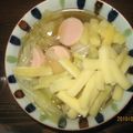 ちかぽん０８０３'s cooksnap of when they made おさかなソーセージと餅キャベチーズスープ.