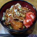 や～たん食堂's cooksnap of when they made 味噌風味豚生姜焼き丼丼.