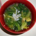 白いぐれーぷ's cooksnap of when they made ほうれん草とちりめんじゃこのお味噌汁❀.
