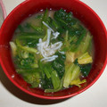 白いぐれーぷ's cooksnap of when they made ほうれん草とちりめんじゃこのお味噌汁❀.