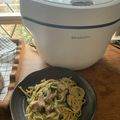 かんちゃん♪ぺ♪'s cooksnap of when they made ホットクック小松菜ベーコンクリームパスタ.