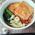 在宅勤務のおじさん's cooksnap of when they made きつねうどん・油揚げのおあげ作り.