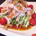 ハの字眉毛の母's cooksnap of when they made スモークチキンの棒々鶏風サラダ.