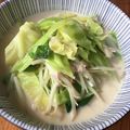 北京パンダ's cooksnap of when they made キャベツもやしにらの豚しゃぶ豆乳鍋.
